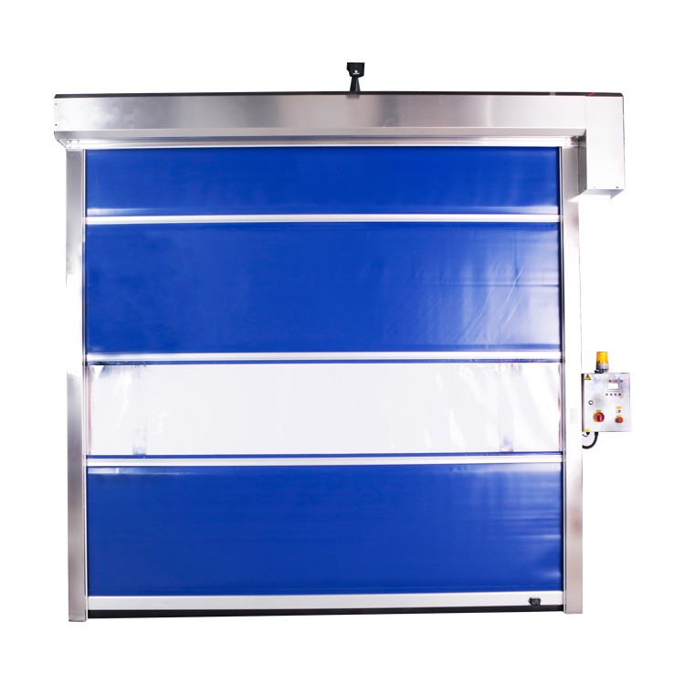 Automatic Rapid Fast Industrial Moving Flexible Roll Up Plastic Shutter PVC High Speed Door