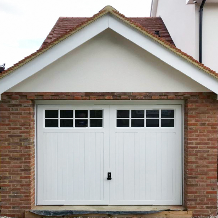 High-quality 8x7 garage doors panels with pedestrian door