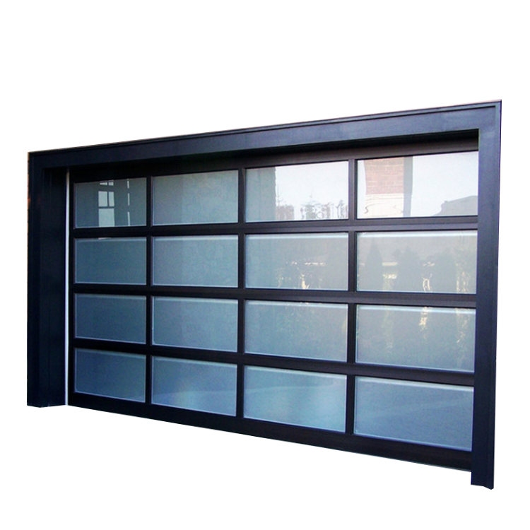 Full-view aluminum garage doors