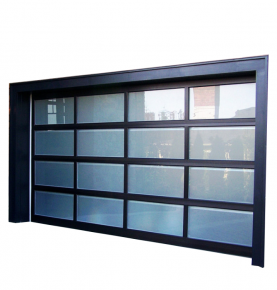 Full-view aluminum garage doors