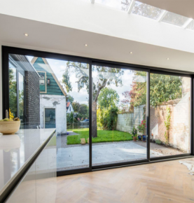 Grey Aluminium Sliding Patio Doors