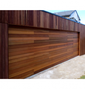 Modern Solid Wood 9x8 Overhead Garage Door