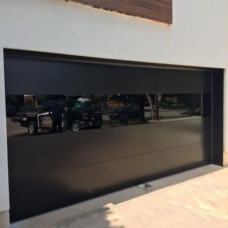 American Market Automation Aluminum 12 16 18 Foot Frameless Glass Double Full View Garage Door 