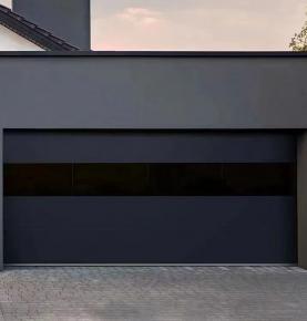 2023 Modern High Quality Frameless Aluminum Garage Door Black Mirror Design Automatic Glass Garage Door With Motor