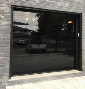 Aluminum Modern Tempered Glass Frameless Garage Door For House