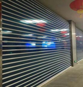 Automatic 24 hours Display Straight Strip Polycarbonate Crystal Roller Shutter