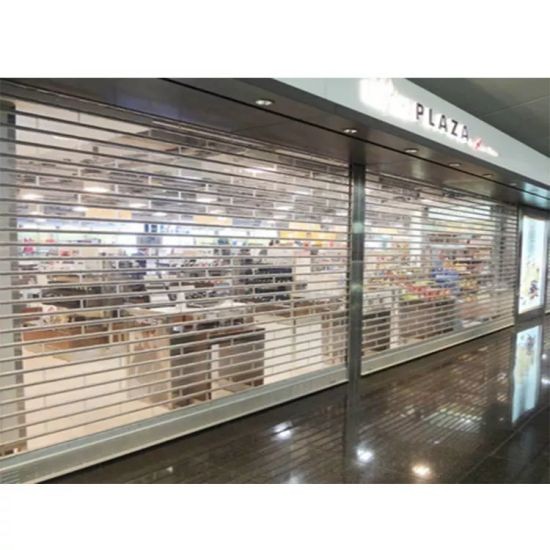 Automatic crystal polycarbonate transparent roller shutter door