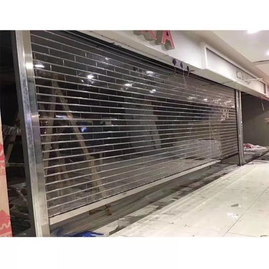 Automatic crystal polycarbonate transparent roller shutter door