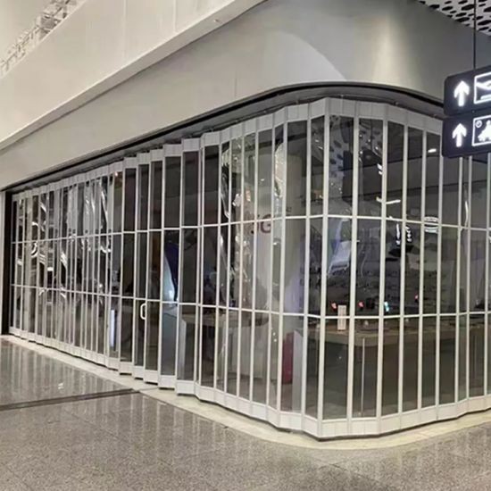 Commercial Shop Crystal Folding Doors