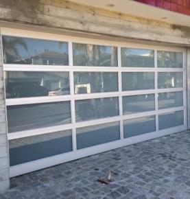 Modern Glass and Aluminum Full View Garage Doors