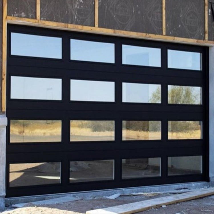 Gravity Aluminum Full View Tinted Glass Garage Door