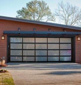 16x8 Full View Glass Overhead Garage Doors