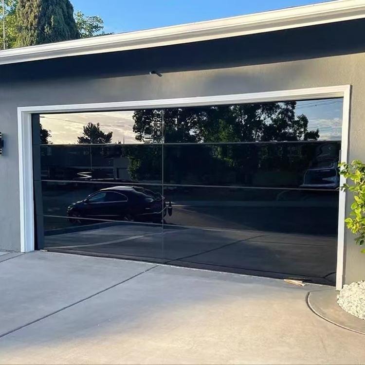 Frameless Mirror Glass Full View Garage Door