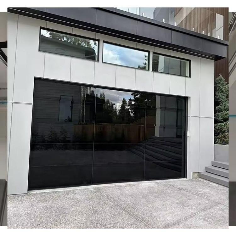 frameless mirror glass garage door 12