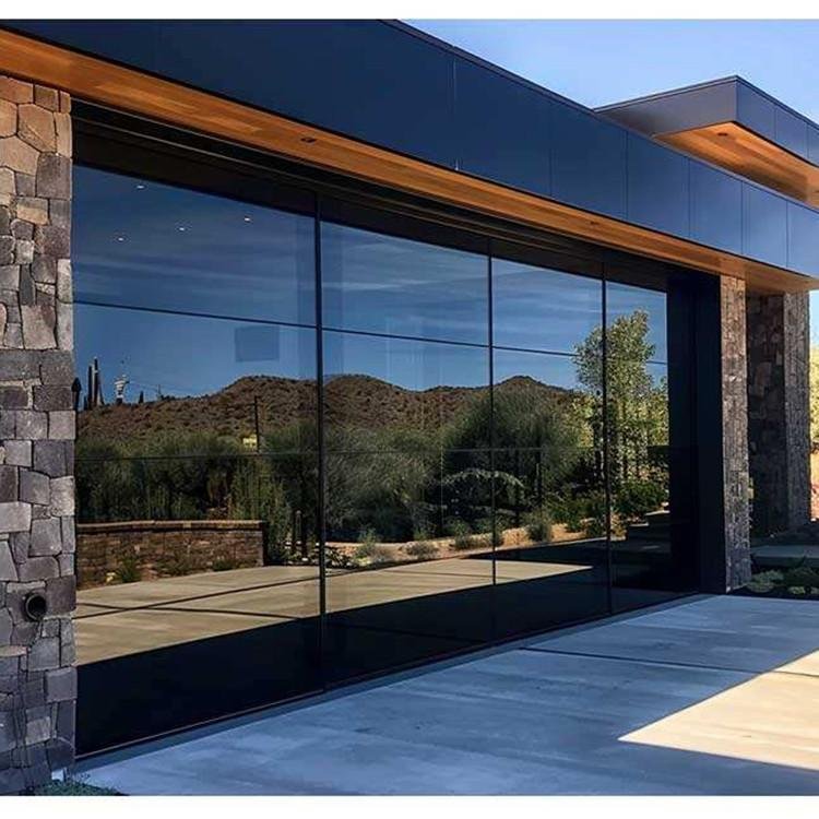 frameless mirror glass garage door 15