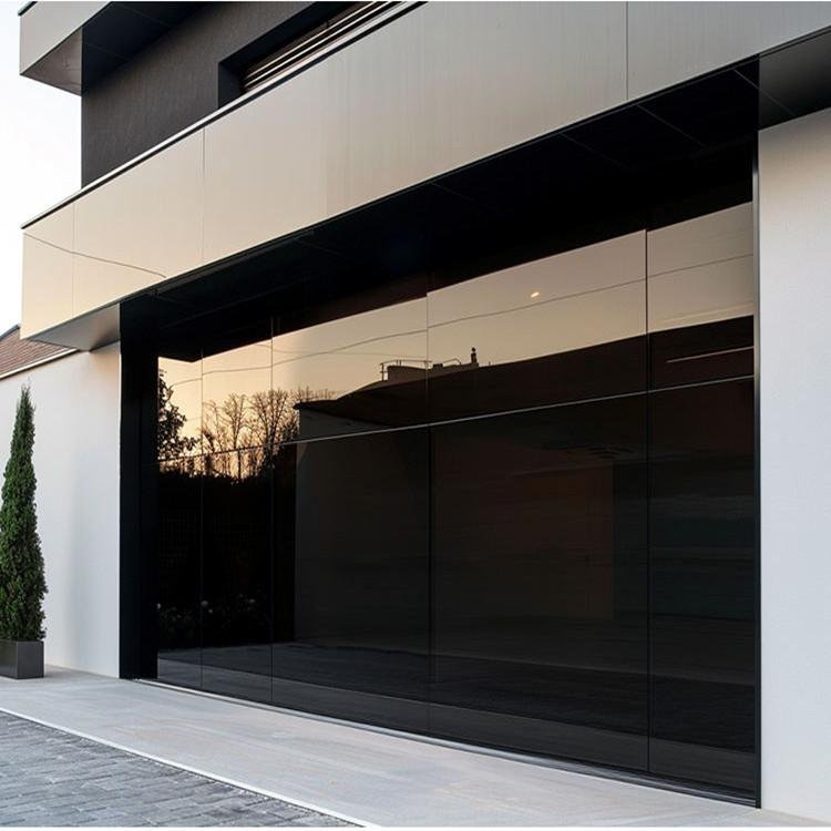 frameless mirror glass garage door 12