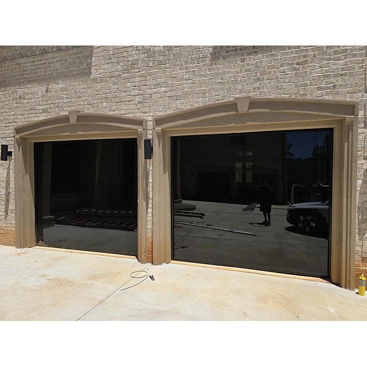 Motorized Frameless Mirror Glass Garage Door 4
