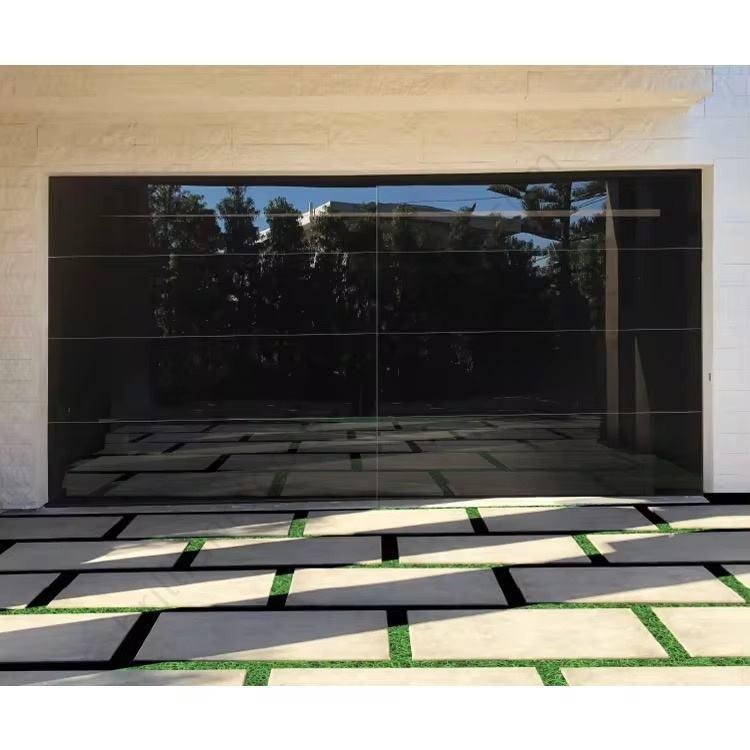 Modern Design Glass Garage Doors Suitable for Private Villas Customizable Frameless Panoramic View Segmented Doors Available